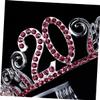 FRCOLOR Birthday Crystal Red Rhinestone Headband for Dance Parties and Celebrations Hair Accessory for Girls and Women view 3