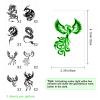 16 Sheets Luminous Dragon Phoenix Temporary Tattoos Glow in The Dark Dragon Birthday Party Decorations Supplies Favors for Kids Adults, Goodie Bag Fillers view 3