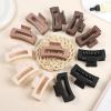 12 Pcs Medium Hair Clips for Women, 3.5 Inch Square Claw Clips, Colorful Hair Claw Clips for Thick and Thin Hair, Bulk Hair Accessories for Women and Girls- Brown view 4