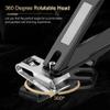 FERYES 360 Rotating Nail Clippers for Seniors, Long Handle Fingernail Clippers for Men and Women, Ergonomic EZ Grip Toenail Clippers for Thick Nails view 2