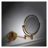 AMHIL Cosmetic Vanity Mirror LED 8 Inch Makeup Mirror Bronze Double Sided 3 Times Magnification Bathroom Telescopic Mirror view 2