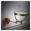 AMHIL Cosmetic Vanity Mirror LED 8 Inch Makeup Mirror Bronze Double Sided 3 Times Magnification Bathroom Telescopic Mirror view 4