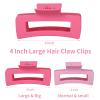 Sisiaipu 4.1 Inch Jumbo Hair Clips - 12 Pcs Colorful Square Jaw Clips for Thick Hair, Women and Girls Hair Accessories view 4