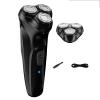 Head Shavers for Bald Men, Electric Face Shaver Razor for Men 3D Floating Blade Washable USB Rechargeable Shaving Beard Machine (Color : Black) view 1