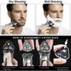 Head Shavers for Bald Men, Electric Face Shaver Razor for Men 3D Floating Blade Washable USB Rechargeable Shaving Beard Machine (Color : Black) view 3