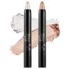 Boobeen Eyeshadow Pencil Crayon Waterproof Stick Shimmer Cream Pen - Create Glitter Eye Makeup, Easy to Use (01#+15#) view 1