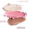 3-in-1 Blendable Trio, Contour and Highlight Blush Makeup Palette, Cream Bronzer, Silky Smooth Powder Blush, Shimmer Highlighter Makeup Powder, Travel-Friendly Stackable Make Up Kit with Mirror(02) view 4