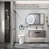 ATYUJKB Makeup Mirror Wall Mounted, LED Lighted Cosmetic Mirror with Magnification, 360 Swivel Vanity Mirror, Double Sided Bathroom Mirror, for Make up, Shave Wait (Brushed Nickel Concealed 3X) view 4
