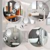 ATYUJKB Makeup Mirror Wall Mounted, Extendable Long Arm Make up Mirror, Makeup Mirror with LED Lights and Magnification, Bathroom Shaving Vanity Mirror, for Make up (Silver Charge 5X) view 4