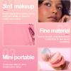3-in-1 Blendable Trio, Contour and Highlight Blush Makeup Palette, Cream Bronzer, Silky Smooth Powder Blush, Shimmer Highlighter Makeup Powder, Travel-Friendly Stackable Make Up Kit with Mirror(01) view 3