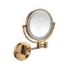 ATYUJKB Makeup Mirror Wall Mounted, Extendable Long Arm Make up Mirror, Makeup Mirror with LED Lights and Magnification, Bathroom Shaving Vanity Mirror, for Make up (Bronze Plug 7X) view 1