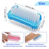 Amaxiu Nail Cleaning Brushes, Double Sided Nail Clean Up Brush with Nylon Stiff Bristles Fingernail Brush for Cleaning Cuticles Fingernails Toes Nail Hand Scrub Brush for Men Women, 2 Pcs(Red, Blue) view 4