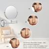 ATYUJKB Makeup Mirror Wall Mounted, 3X/5X/7X/10X Enlarge Bathroom Shaving Vanity Mirror, 360 Swivel Cosmetic Mirror, Double Sided Cosmetic Mirror, for Make up, Shave Wait (Rose Gold 10X) view 3