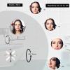 ATYUJKB Bathroom Shaving Vanity Mirror, 360 Swivel Vanity Mirror, Cosmetic Mirror Wall Mounted, Wall Mounted Magnifying Makeup Mirror, Retractable Cosmetic Mirror (Silver 5X) view 2