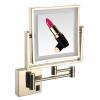 ATYUJKB Makeup Mirror Wall Mounted, Bathroom Shaving Vanity Mirror, Magnification 3X Bathroom Mirror, Vanity Mirror LED, 360 Swivel Cosmetic Mirror (Gold Rechargeable3X) view 1