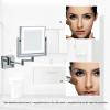 ATYUJKB Makeup Mirror Wall Mounted, Bathroom Shaving Vanity Mirror, Magnification 3X Bathroom Mirror, Vanity Mirror LED, 360 Swivel Cosmetic Mirror (Gold Rechargeable3X) view 2