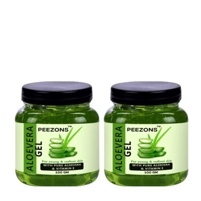 PEEZONS Alovera Gel For Young And Radiant Skin, Hair And Face - 100 GM (Pack Of 2)