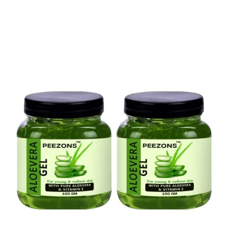 PEEZONS Alovera Gel For Young And Radiant Skin, Hair And Face - 100 GM (Pack Of 2)