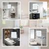 ATYUJKB Makeup Mirror Wall Mounted, LED Cosmetic Mirror with Magnification, 8 in Bathroom Mirror, Makeup Mirror Extra Long Arm, 360 Swivel Vanity Mirror (Black Plug3X) view 4