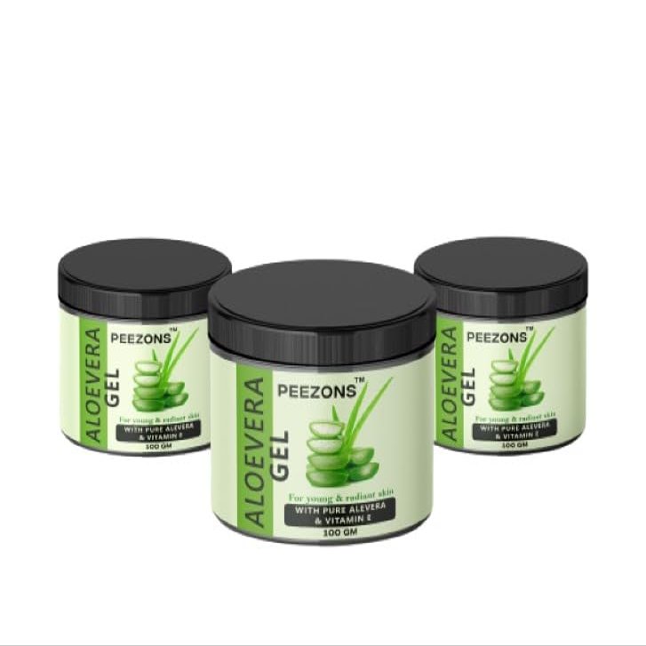 PEEZONS Alovera Gel For Young And Radiant Skin, Hair And Face - 100 GM (Pack Of 3)