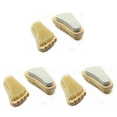 Cabilock 3pcs Foot Bristle Brush Pumice Massage Brush for Exfoliating and Blood Flow