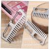 FOMIYES 1pc Titanium Comb Pocket Hair Comb Outdoor Hair Comb Mountain Climbing Clips Mini Keychain Metal Key Ring Travel Wallet Practical Comb Outdoor Comb Tool Small Comb Silver Tool view 2