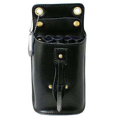 Barber Waist Pouch Holster Hairdressing Genuine Leather Scissors Bag Hair Stylist Retro Hairdressing Tools Storage Case A