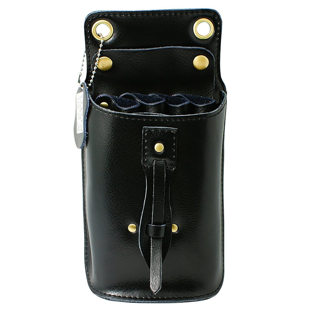Barber Waist Pouch Holster Hairdressing Genuine Leather Scissors Bag Hair Stylist Retro Hairdressing Tools Storage Case A