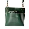 Hairdresser Scissor Bag,Barber PU Leather Waist Pouch, Professional Hairdressing Tools Storage Holster with Waist Belt,Hair Salon Scissor Storage Waist Bag for Hairstylist Green view 1