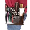 Hairdresser Scissor Bag,Barber PU Leather Waist Pouch, Professional Hairdressing Tools Storage Holster with Waist Belt,Hair Salon Scissor Storage Waist Bag for Hairstylist Green view 2