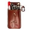 Barber Waist Pouch Holster Hairdressing Genuine Leather Scissors Bag Hair Stylist Retro Hairdressing Tools Storage Case E view 1
