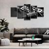 Tattoo Equipment Pictures for Living Room, Tattoo Studio Wall Paintings, 5 Panel Black and White Wall Art, Tattoo Poster Printed on Canvas, Artwork Home Decor Framed Ready to Hang 20X40 INCH view 3