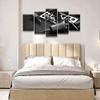 Tattoo Equipment Pictures for Living Room, Tattoo Studio Wall Paintings, 5 Panel Black and White Wall Art, Tattoo Poster Printed on Canvas, Artwork Home Decor Framed Ready to Hang 20X40 INCH view 4