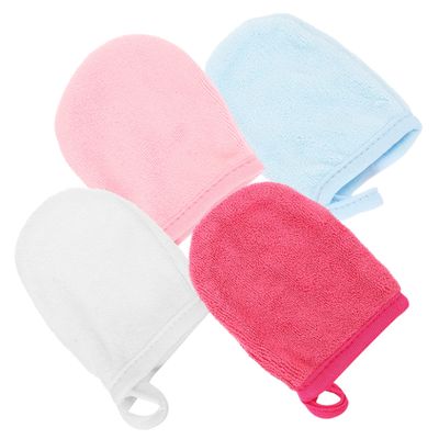 Beatifufu 4pcs Cleansing Fingertips Cleaning Gloves Body Scrub Gloves Lavender Towels Face Scrubber Gloves Makeup Face Scrubbing Gloves Makeup Cloths Reusable