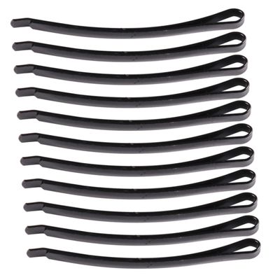 Beatifufu 50pcs Side Clip Hair Clip Accessories for Hair Bow Clips Black Slides Handmade DIY Clips Metal Barrettes Blank DIY pins Black Bobby Pin Slides