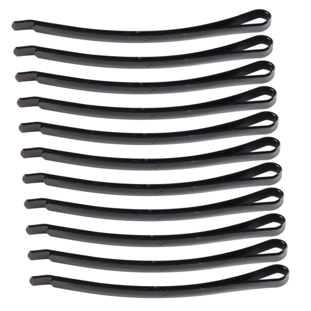 Beatifufu 50pcs Side Clip Hair Clip Accessories for Hair Bow Clips Black Slides Handmade DIY Clips Metal Barrettes Blank DIY pins Black Bobby Pin Slides