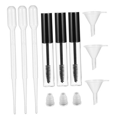 9pcs Mascara Tube Lip Gloss Wand Tubes Eyelash Cream Container Diy Mascara Container Lash s Perfume Eyelash Refillable Tubes Filling Plastic Travel Bottle Brush