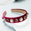 Red Headband Baroque Folding Rhinestones Headbands Women Hairbands Vintage Full Crystal Party Hair Accessories Wear FG15 view 1
