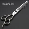 6/6.5/7 inch professional hairdressing set with stainless steel sharp scissors, suitable for hairdressers, hair salons, and families. (7 in-4pc) view 4