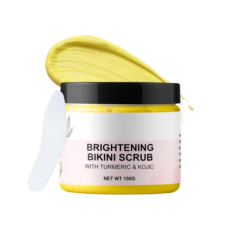 YAFUSIPE Bikini Area Exfoliator Exfoliating Body Scrub Turmeric Scrubs Kojic Bump Eraser KP Body Exfoliant Ingrown Hair Treatment Body Scrubs for Inner Thighs Bikini Line Intimate Area Armpit 5.29OZ