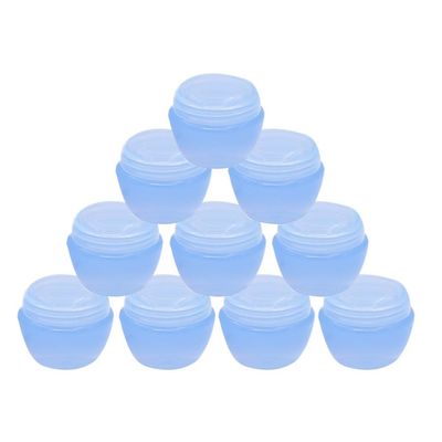 10Packs 20G/20ML Plastics Container Jars with Inner Liner for Scrubs, Oils, Salves, Creams, Lotions, Makeup Cosmetics, Nail Accessories, Beauty Aids(Blue)