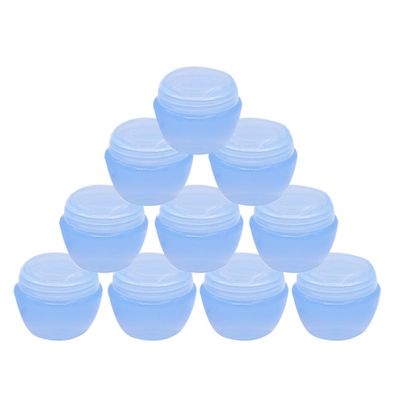10Packs 30G/30ML Plastics Container Jars with Inner Liner for Scrubs, Oils, Salves, Creams, Lotions, Makeup Cosmetics, Nail Accessories, Beauty Aids(Blue)
