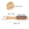 TITA-DONG Wooden Foot Bristle Brush, Pumice Stone Foot Callus Remover, Double Sided Foot Scrubber with Wooden Handle, Body Skin Feet Elbow Scrubber for Home Use view 2