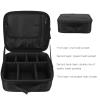 Makeup Train Case, Professional Makeup Case, Large Capacity Cosmetic Case Make up Brush Organizer, Black Multipurpose Travel Makeup Case with Adjustable Dividers for Women and Girls view 2