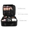 Makeup Train Case, Professional Makeup Case, Large Capacity Cosmetic Case Make up Brush Organizer, Black Multipurpose Travel Makeup Case with Adjustable Dividers for Women and Girls view 4