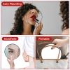 10X Magnifying Mirror with 3 Suction Cups - 6'' Stick on Makeup Mirror with 10X Magnification, Magnified Makeup Mirror Portable Handheld Cosmetic Mirror and Tweezers Set for Travel, Makeup, Bathroom view 4