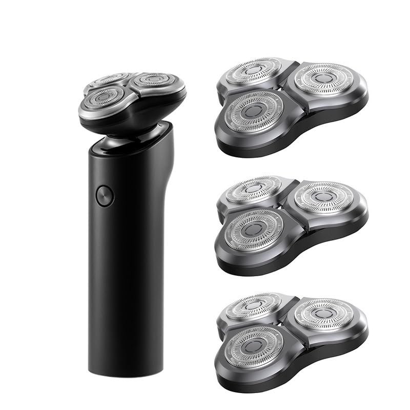 Head Shavers for Bald Men, Electric Shaver Men's Beard Trimmer Hair Clipper Portable Flexible Shaver Dry Wet Dual-use Washable Beard Shaving With 3 Head
