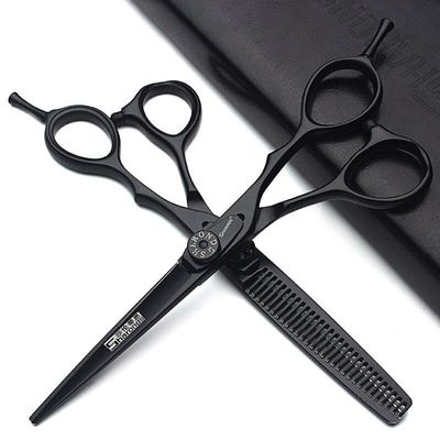 5.5/6/inch professional hairdressing set with sharp stainless steel scissors, suitable for hairdressers, salons, and home use. (6 inch-2pc-A)