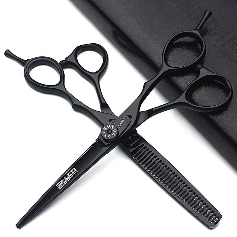 5.5/6/inch professional hairdressing set with sharp stainless steel scissors, suitable for hairdressers, salons, and home use. (6 inch-2pc-A)