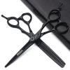5.5/6/inch professional hairdressing set with sharp stainless steel scissors, suitable for hairdressers, salons, and home use. (6 inch-2pc-A) view 1
